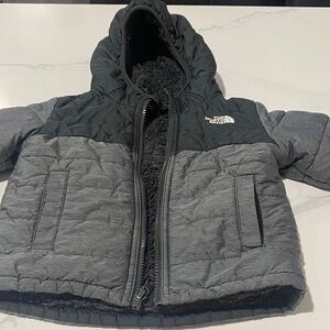 The North Face Kids Perrito hooded Jacket - Black and Gray